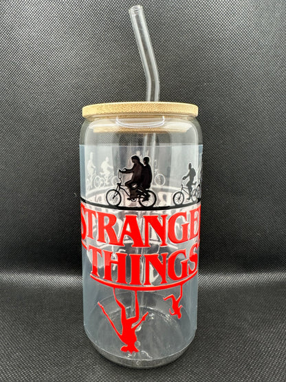 SECONDS 80s Sci-Fi TV Show Inspired 16oz Glass Tumbler with Straw