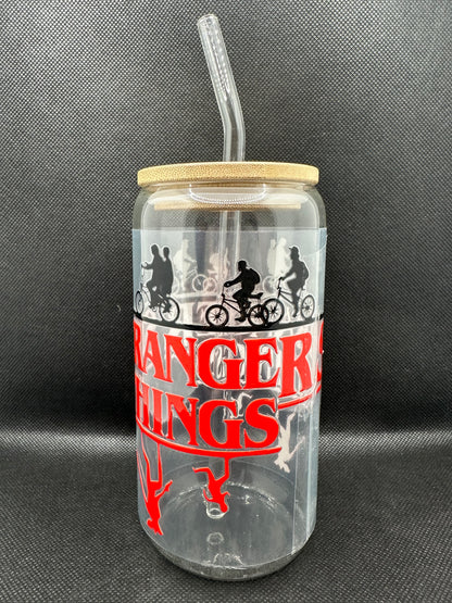 SECONDS 80s Sci-Fi TV Show Inspired 16oz Glass Tumbler with Straw