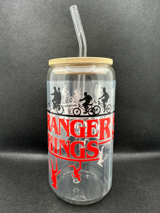 SECONDS 80s Sci-Fi TV Show Inspired 16oz Glass Tumbler with Straw