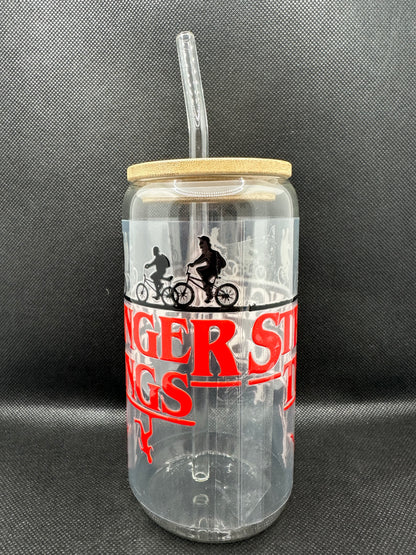 SECONDS 80s Sci-Fi TV Show Inspired 16oz Glass Tumbler with Straw
