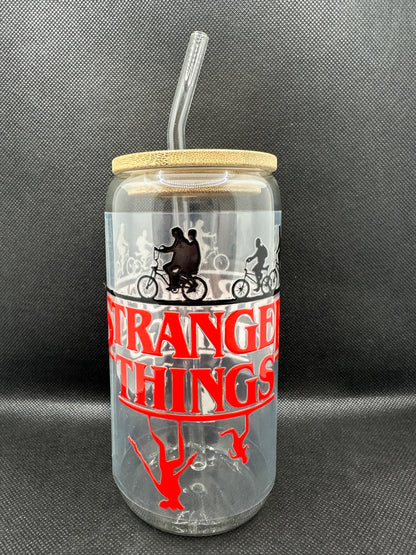 SECONDS 80s Sci-Fi TV Show Inspired 16oz Glass Tumbler with Straw