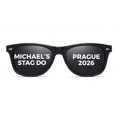 Custom Men's Sunglasses | Personalised Stag Do, Birthday & Holiday Glasses