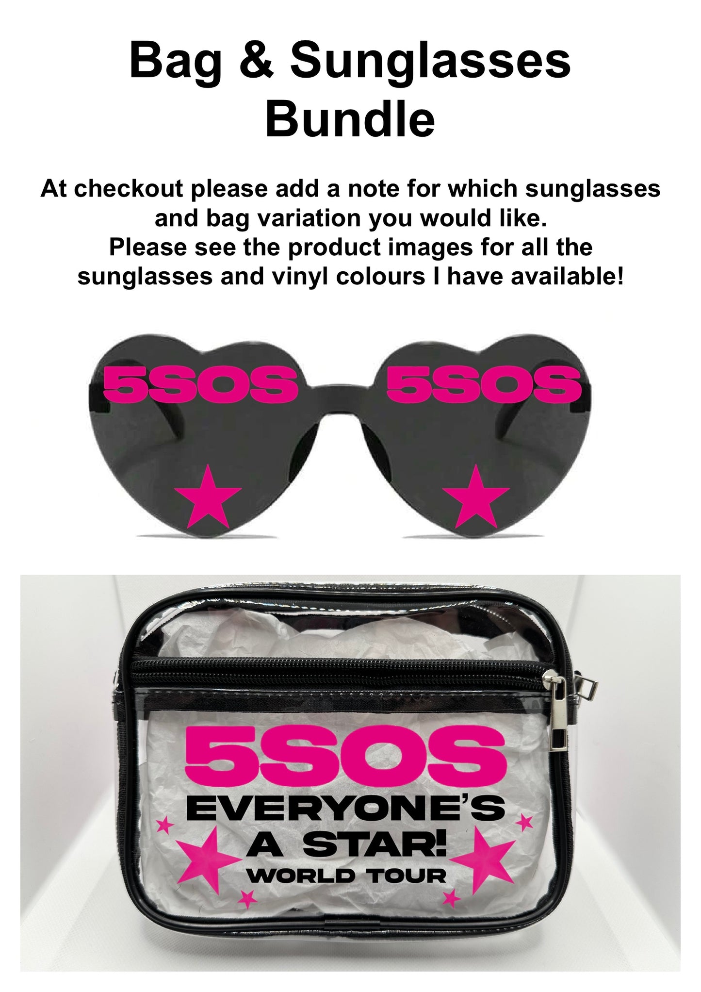 5S 2026 Tour Concert Bag Clear Stadium Approved PVC Concert Crossbody Bag
