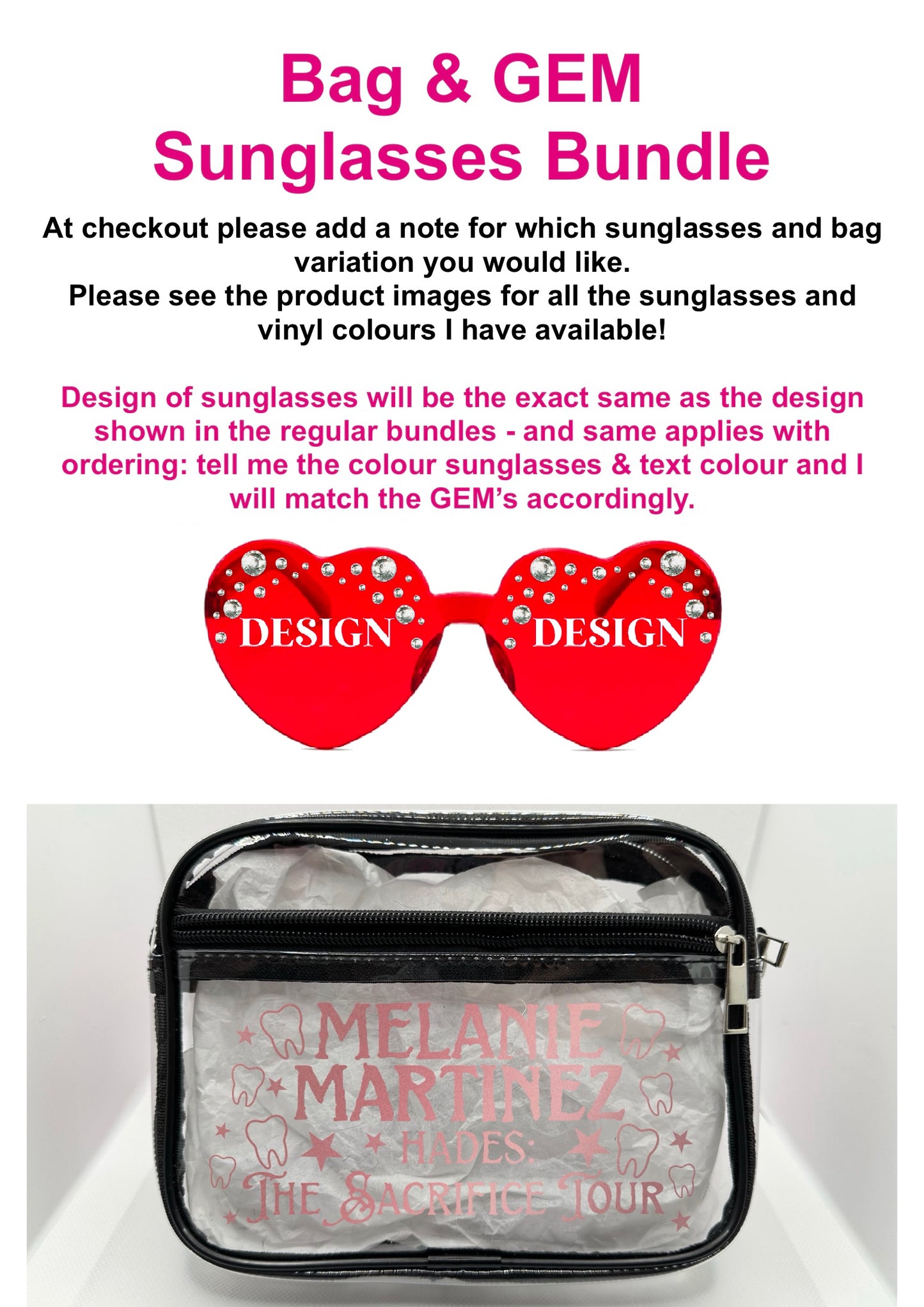 MM 2026 Tour Concert Bag Clear Stadium Approved PVC Concert Crossbody