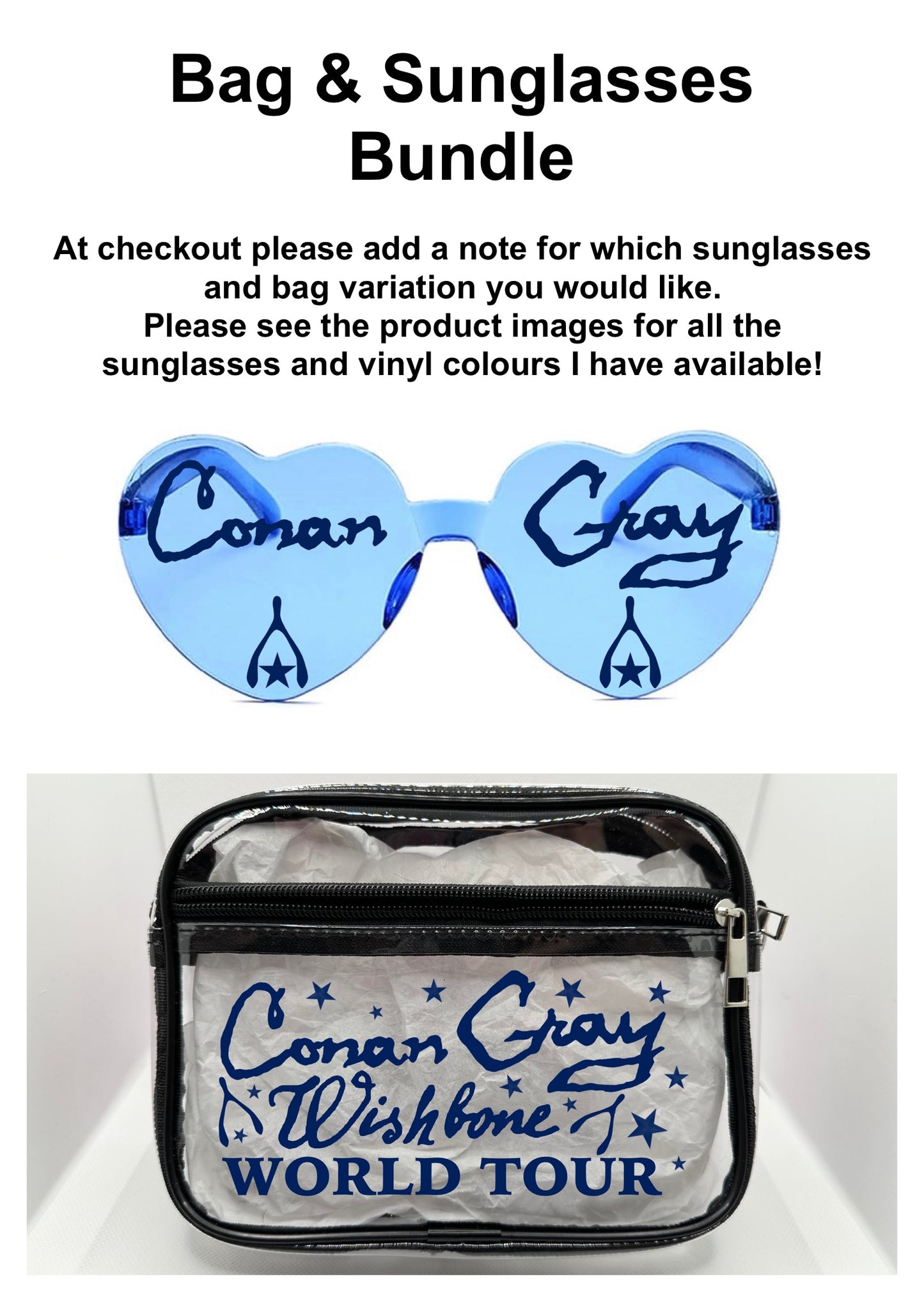 CG 2026 Tour Concert Bag Clear Stadium Approved PVC Concert Crossbody Bag