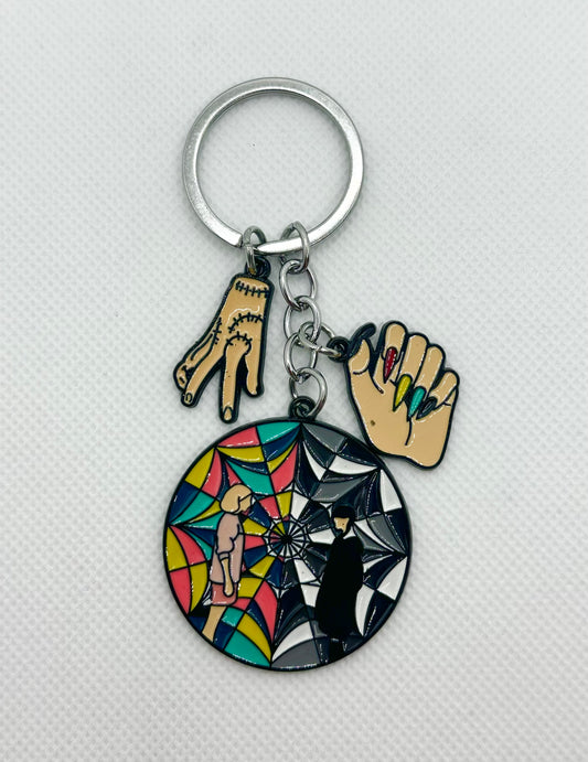 Gothic Girl Keyring, Fantasy Keyring