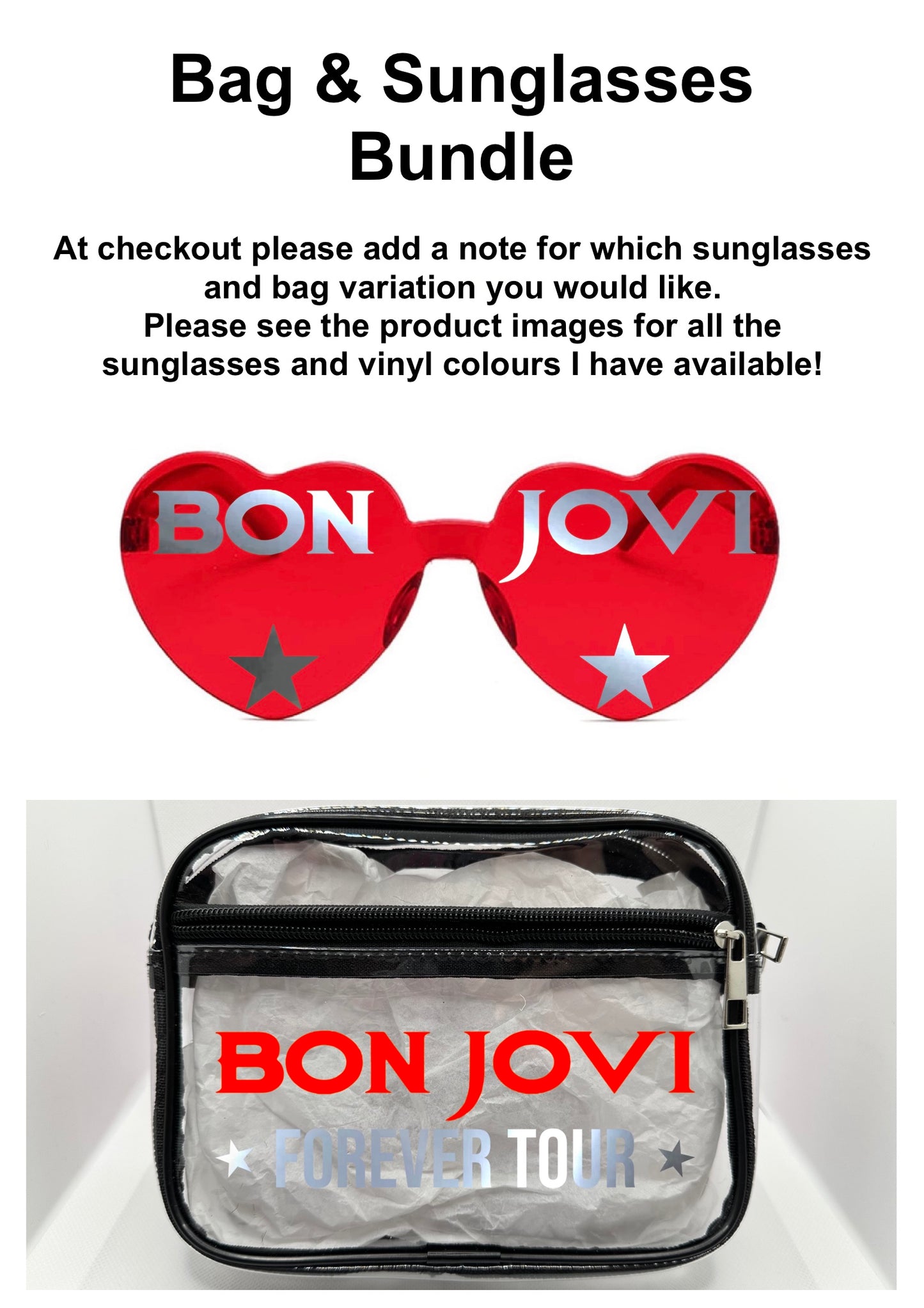 BJV 2026 Tour Concert Bag Clear Stadium Approved PVC Concert Crossbody