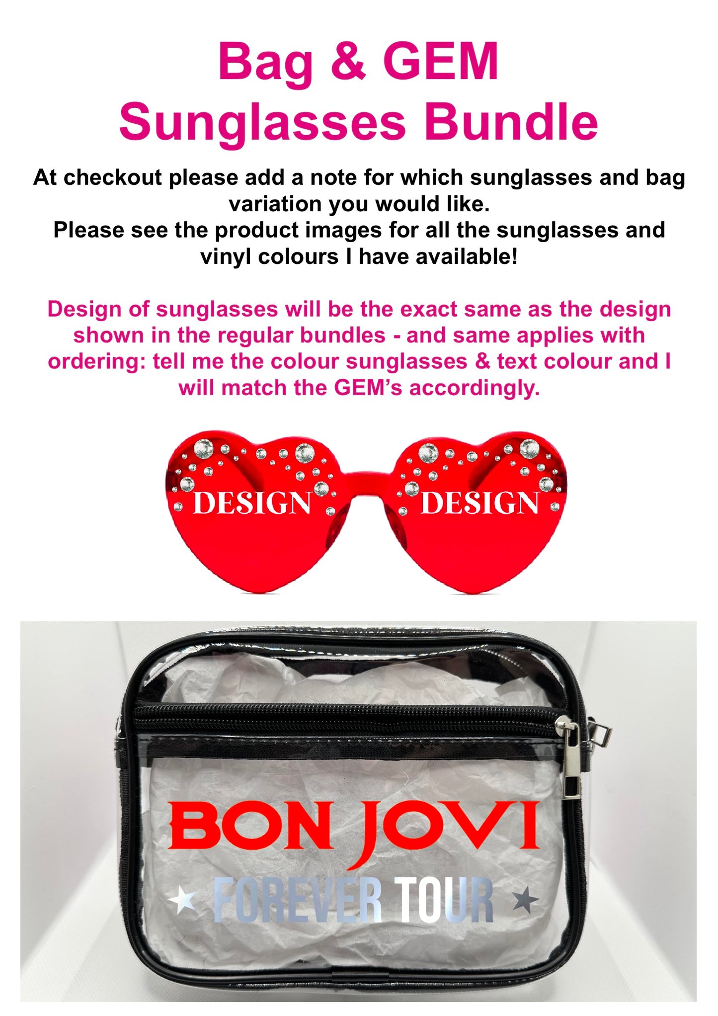 BJV 2026 Tour Concert Bag Clear Stadium Approved PVC Concert Crossbody