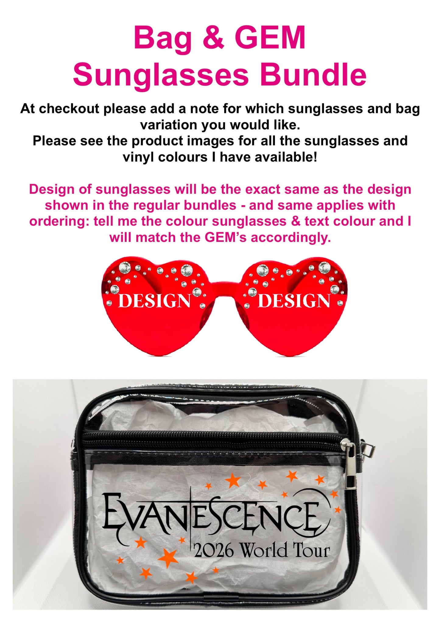 E 2026 Tour Concert Bag Clear Stadium Approved PVC Concert Crossbody