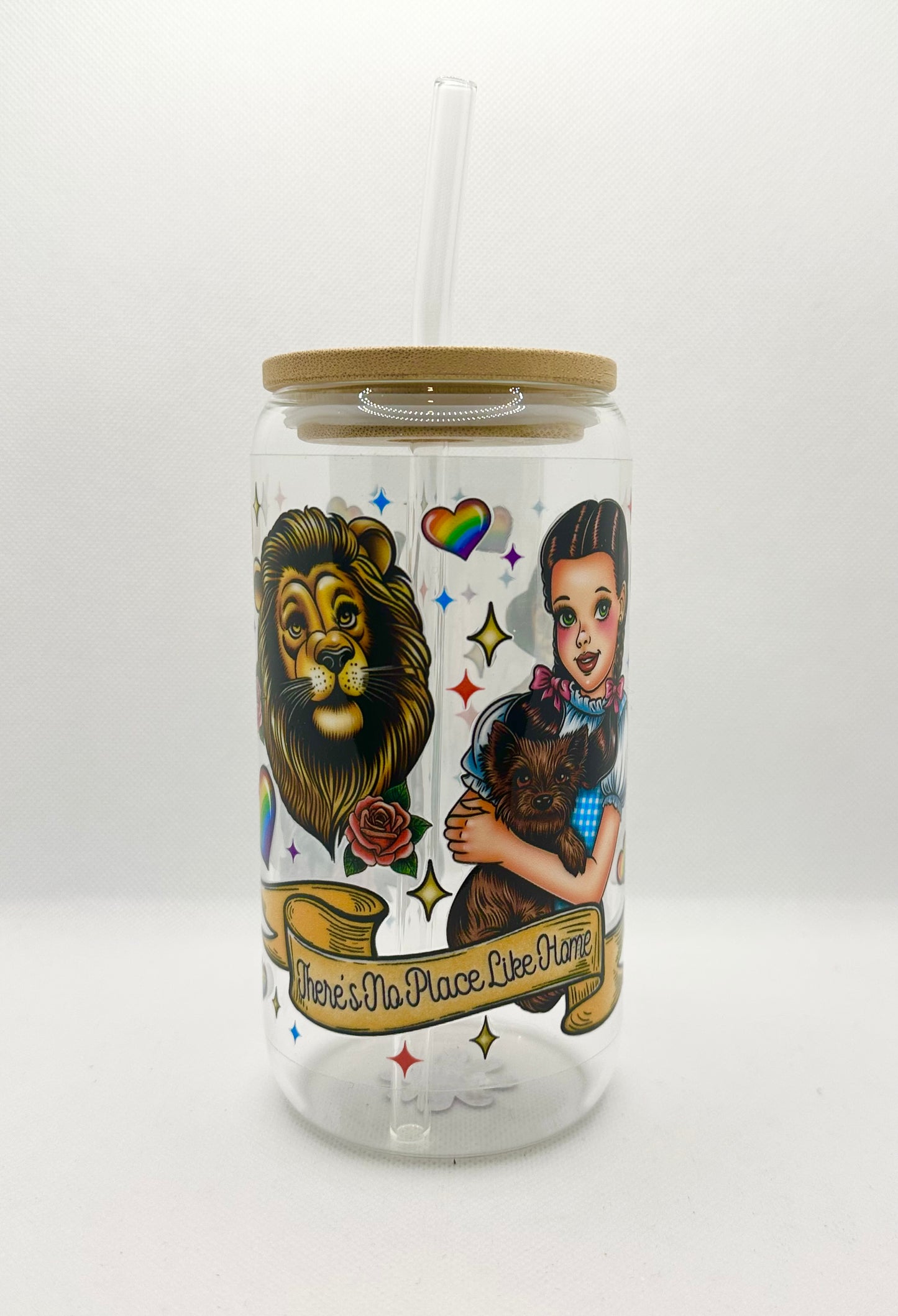 Magical Movie 16oz Glass Tumbler with Straw