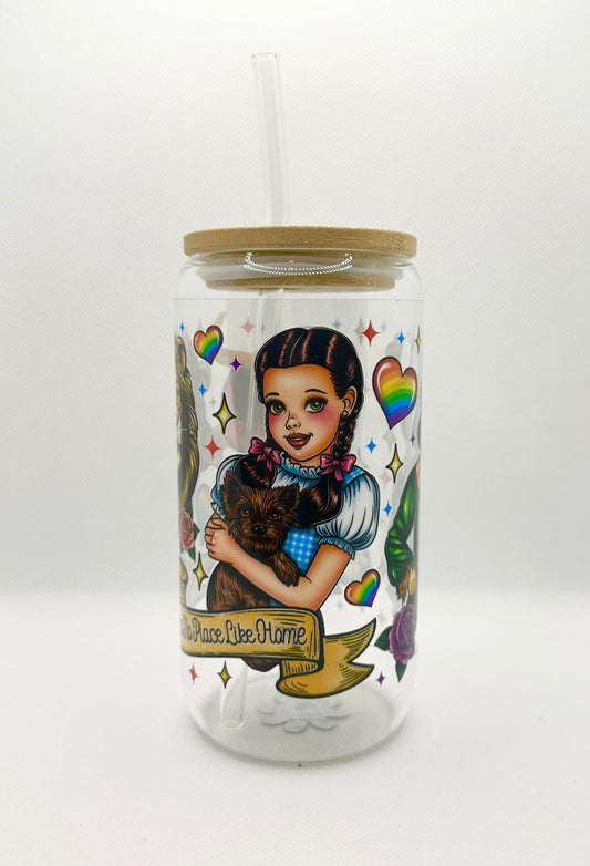 Magical Movie 16oz Glass Tumbler with Straw