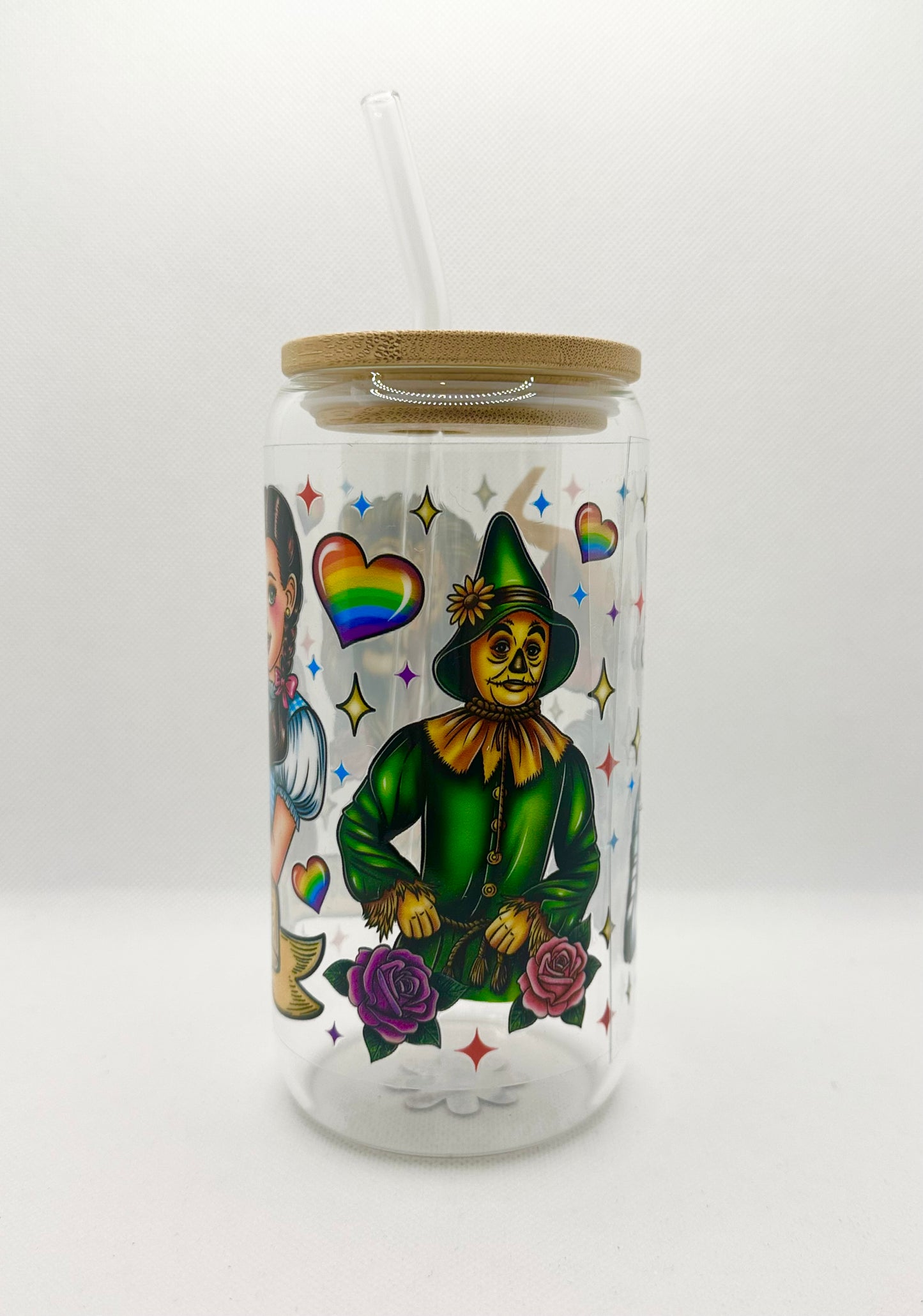 Magical Movie 16oz Glass Tumbler with Straw