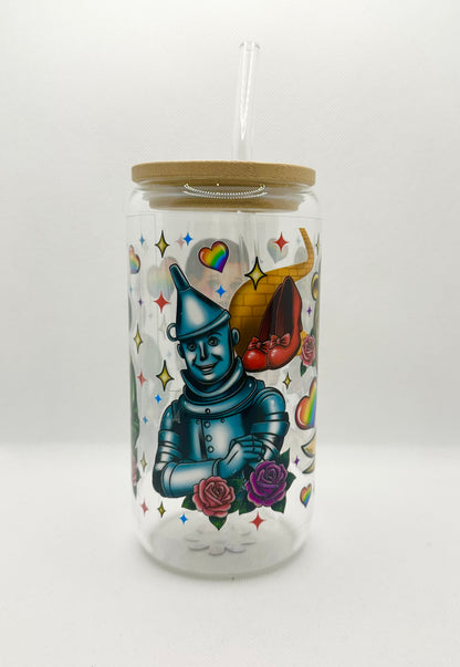 Magical Movie 16oz Glass Tumbler with Straw