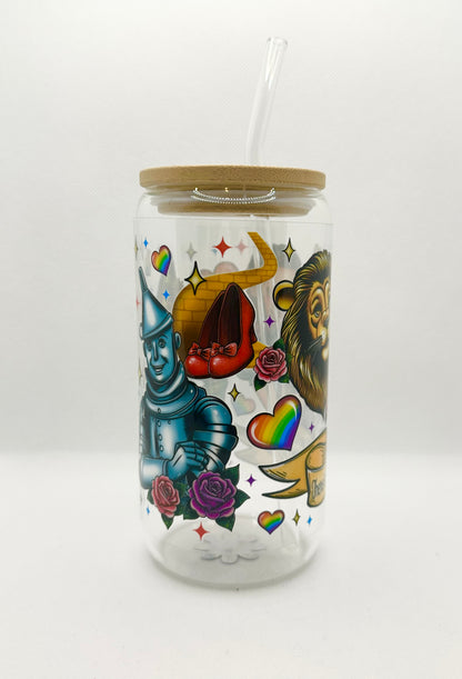 Magical Movie 16oz Glass Tumbler with Straw