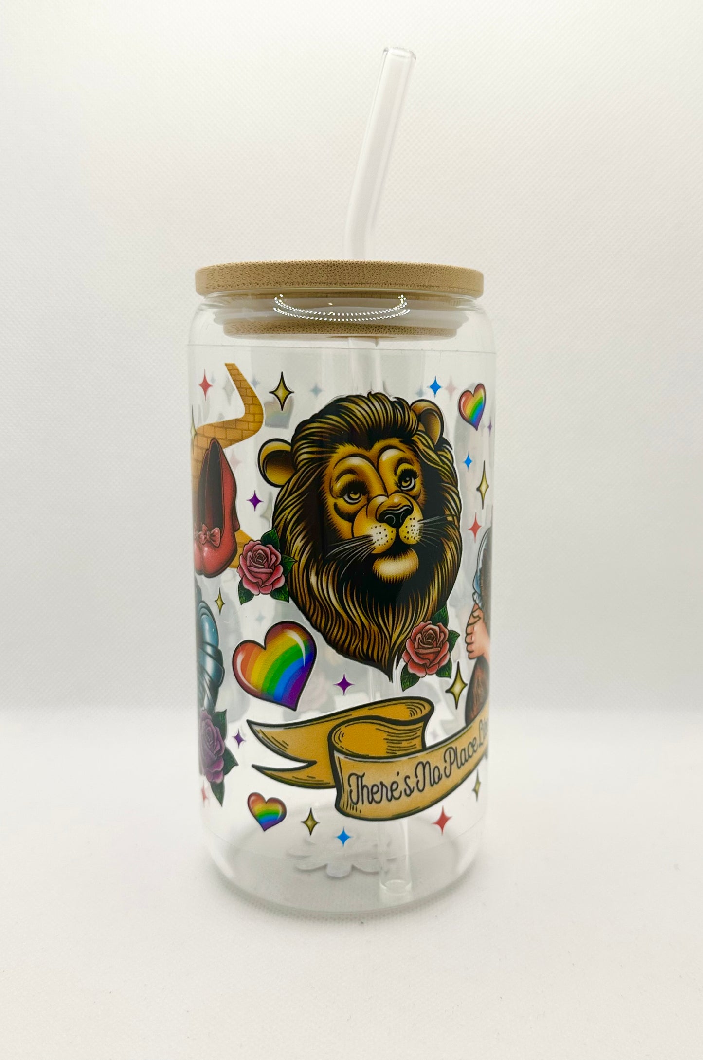 Magical Movie 16oz Glass Tumbler with Straw
