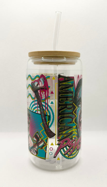Horror Movie 16oz Glass Tumbler with Straw