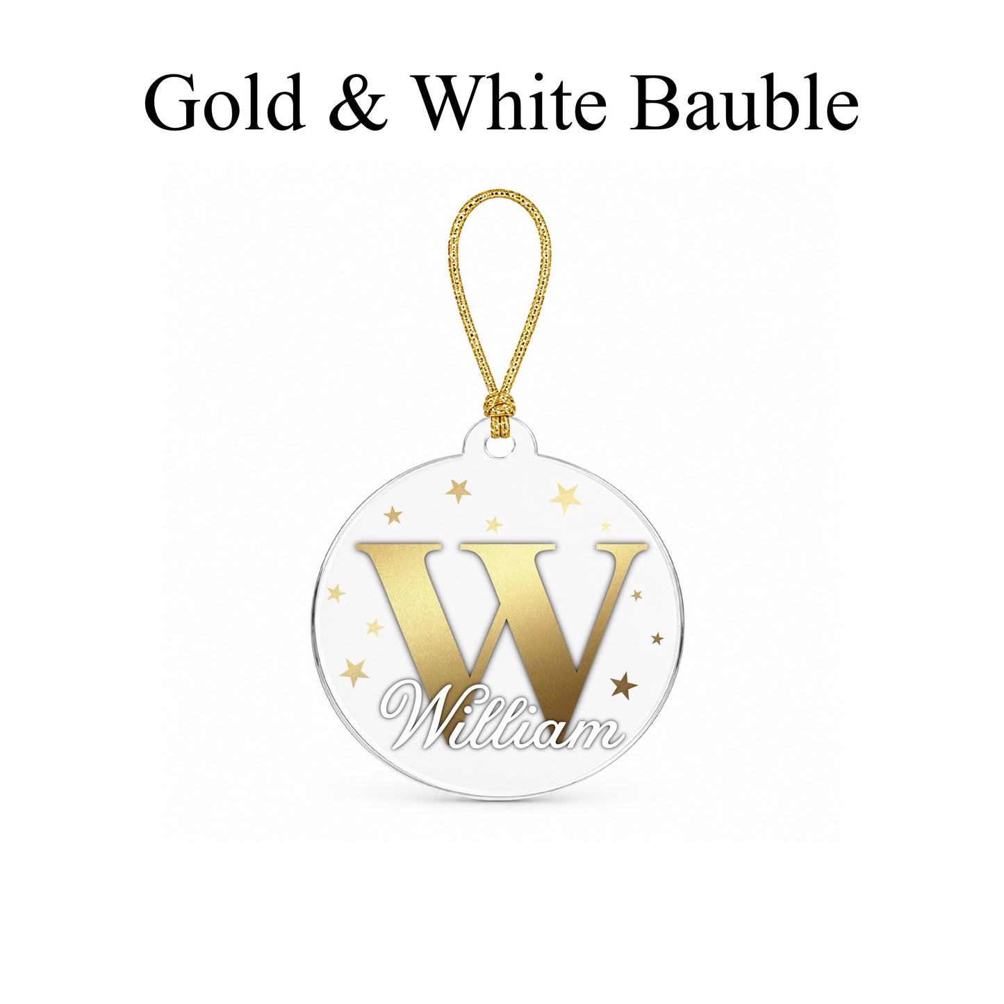 Personalised Acrylic Christmas Bauble | Custom Name Tree Decoration Gift