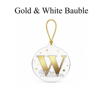 Personalised Acrylic Christmas Bauble | Custom Name Tree Decoration Gift