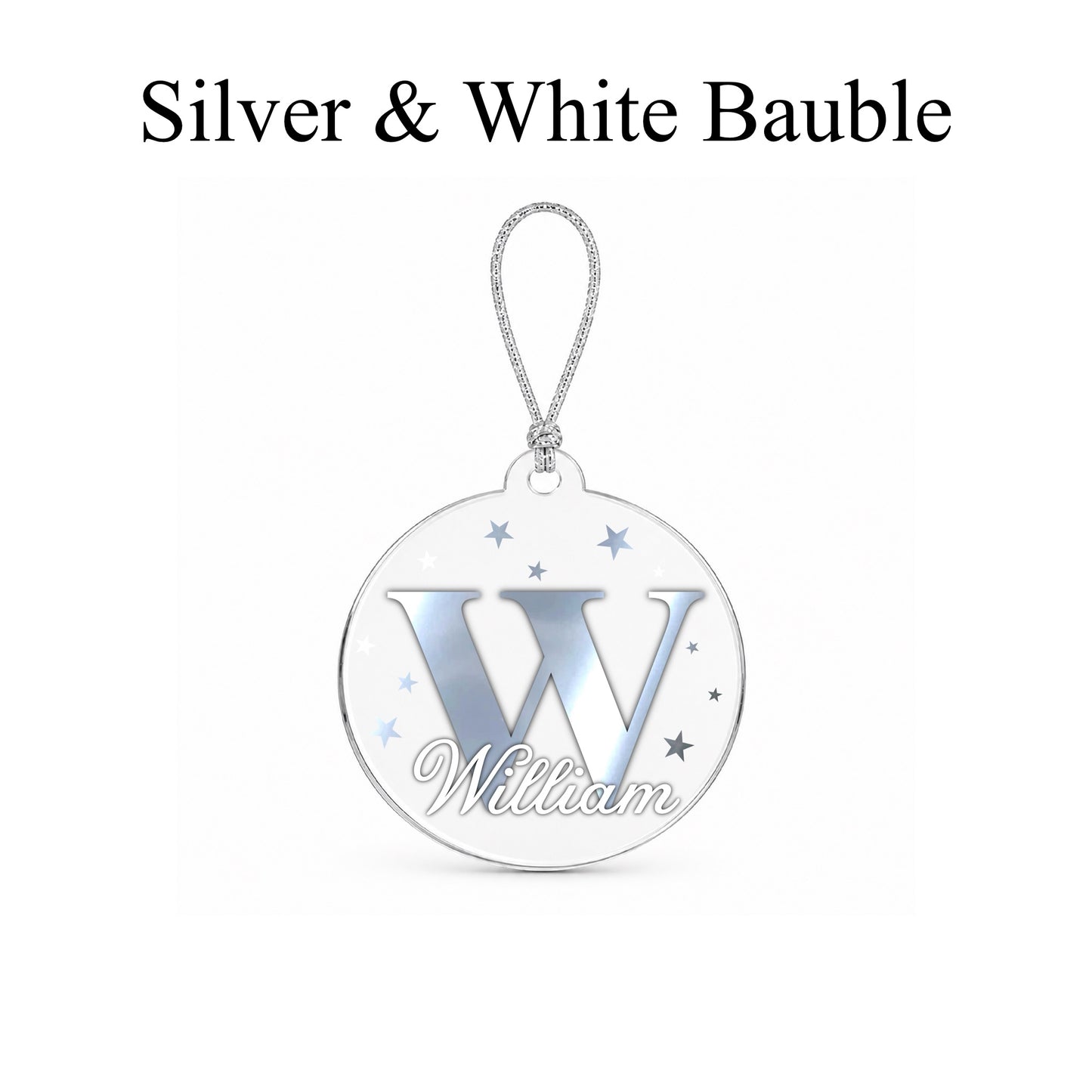 Personalised Acrylic Christmas Bauble | Custom Name Tree Decoration Gift