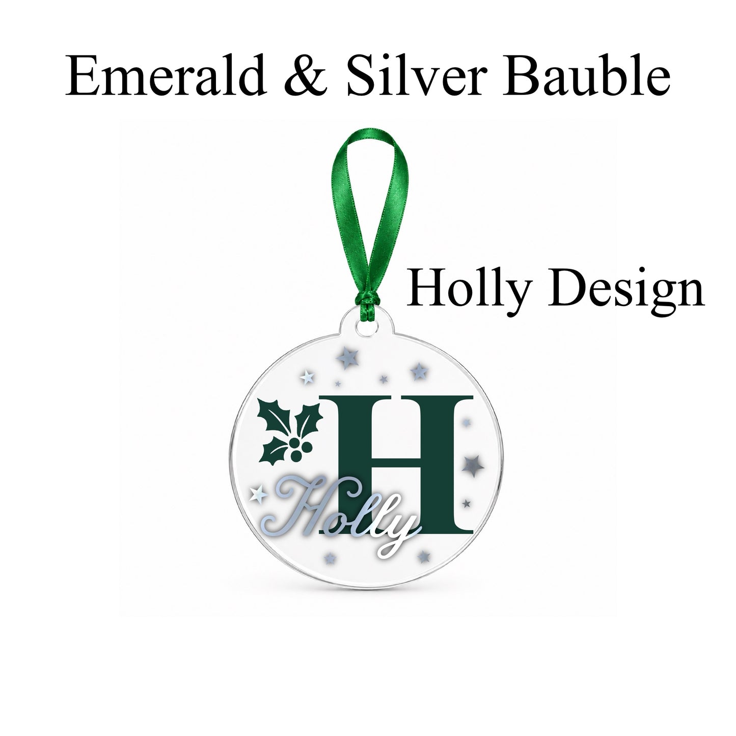 Personalised Acrylic Christmas Bauble | Custom Name Tree Decoration Gift