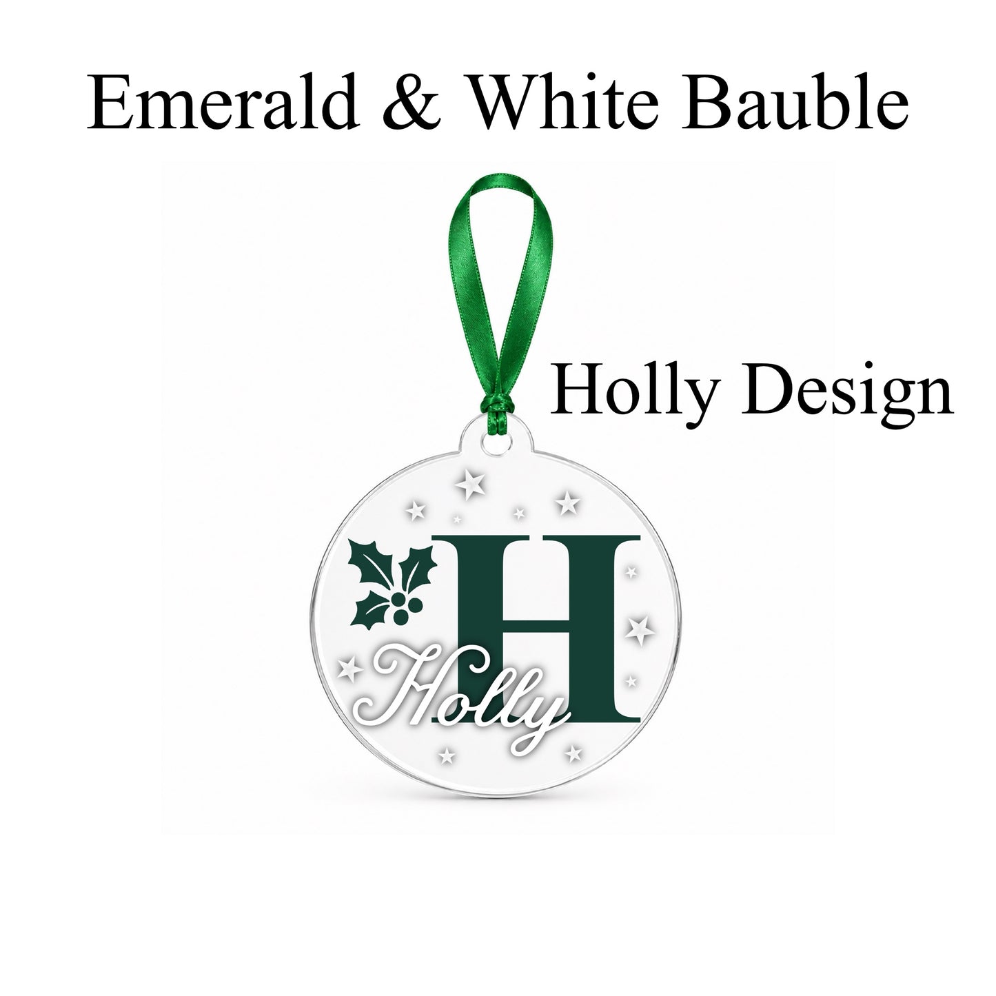 Personalised Acrylic Christmas Bauble | Custom Name Tree Decoration Gift