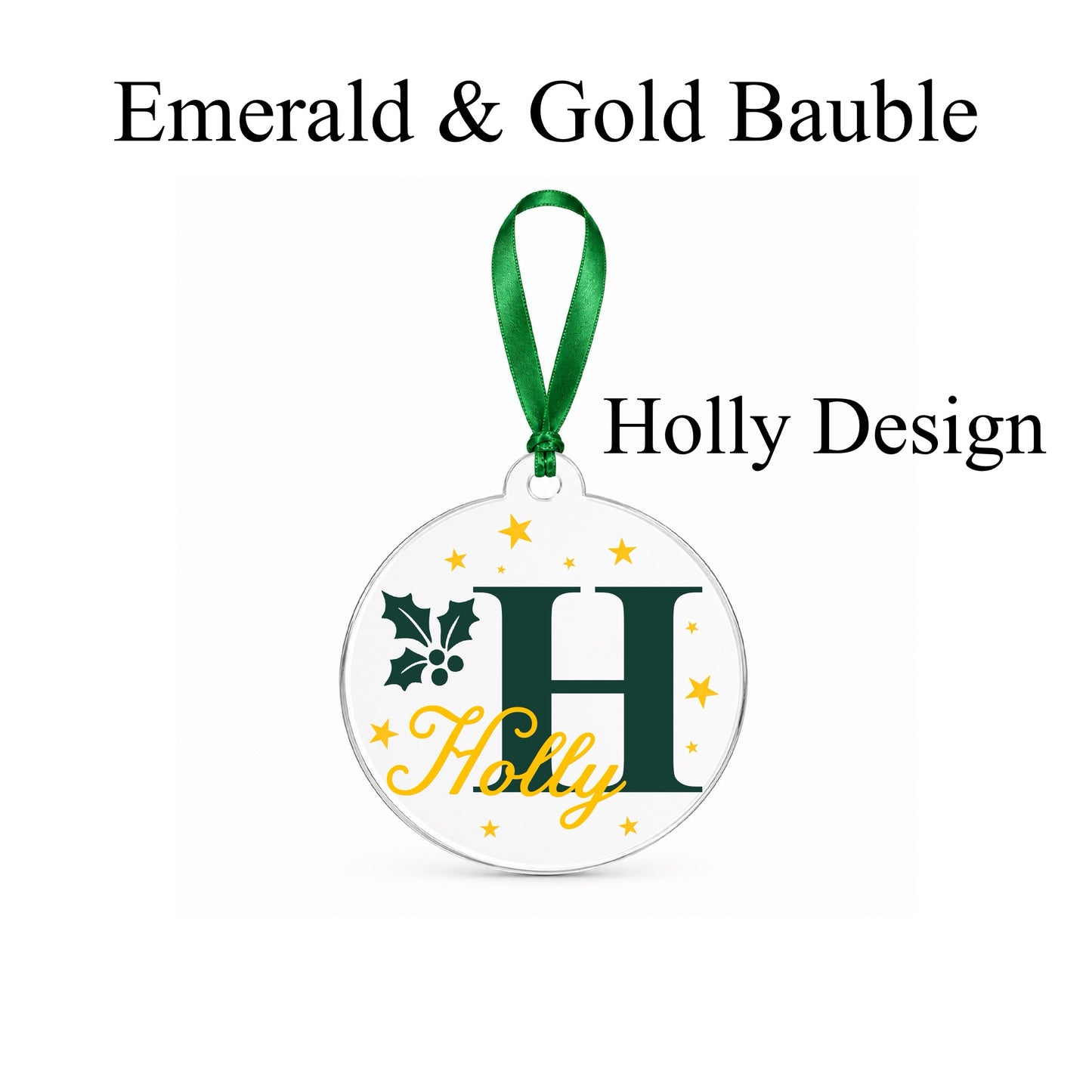 Personalised Acrylic Christmas Bauble | Custom Name Tree Decoration Gift