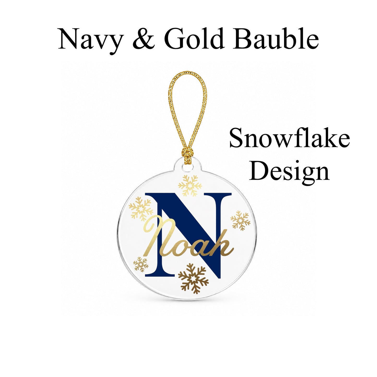 Personalised Acrylic Christmas Bauble | Custom Name Tree Decoration Gift
