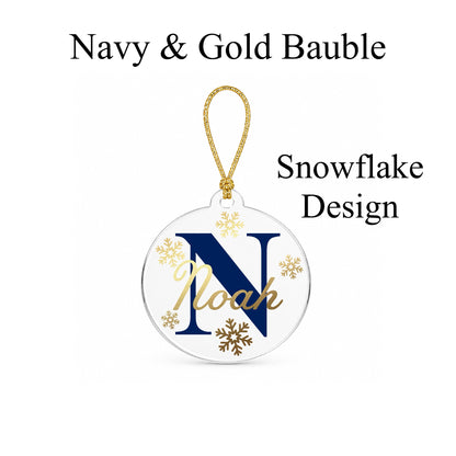 Personalised Acrylic Christmas Bauble | Custom Name Tree Decoration Gift