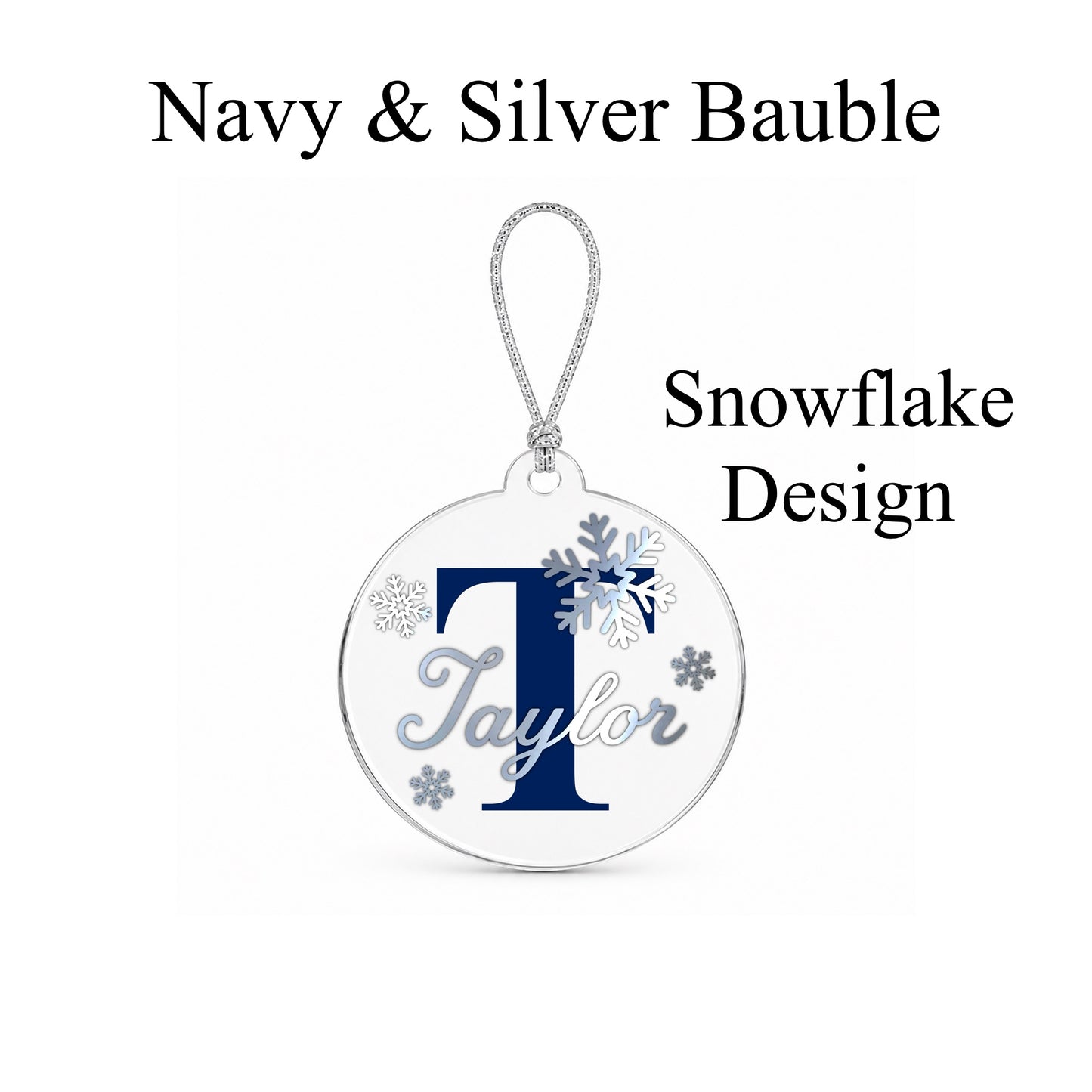 Personalised Acrylic Christmas Bauble | Custom Name Tree Decoration Gift