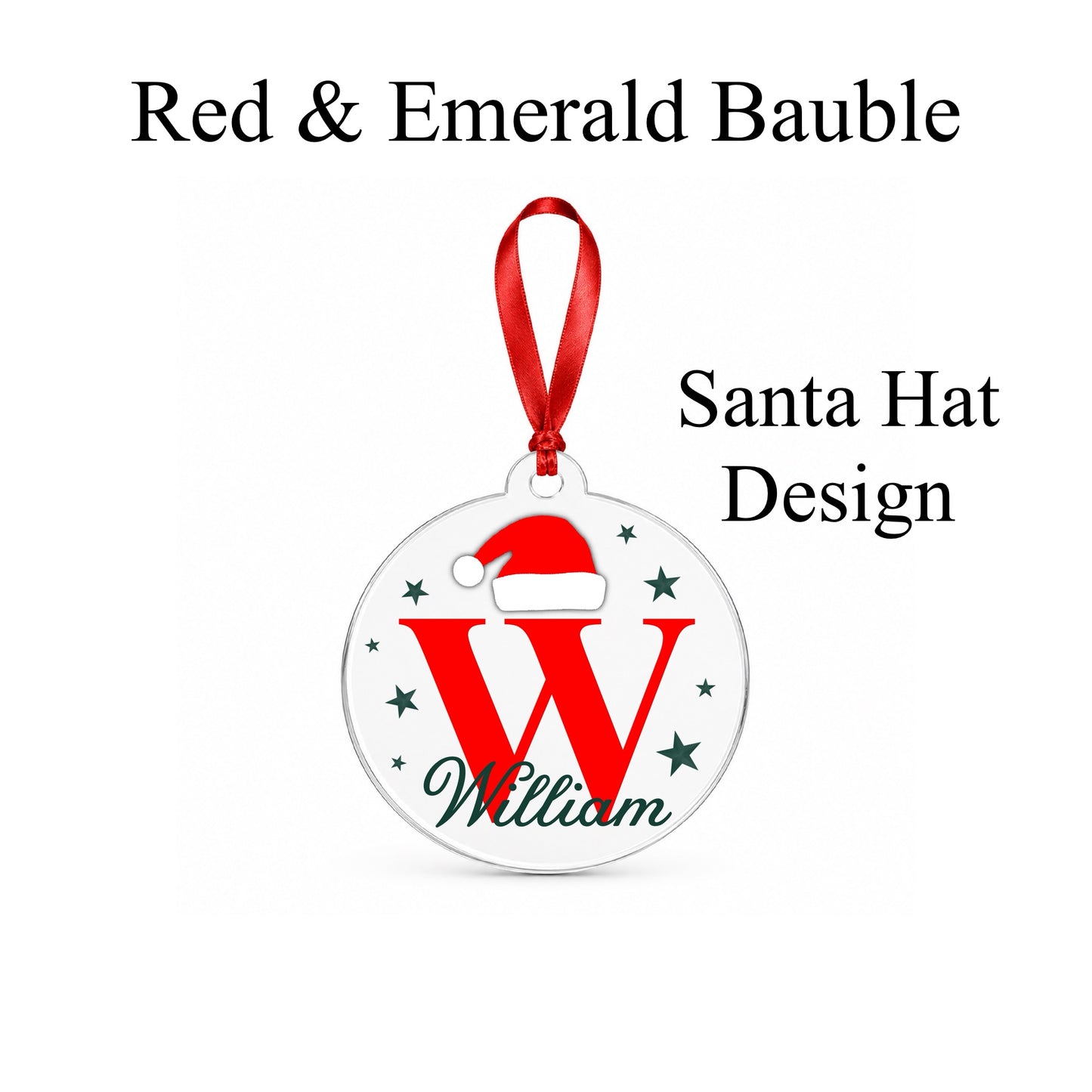 Personalised Acrylic Christmas Bauble | Custom Name Tree Decoration Gift