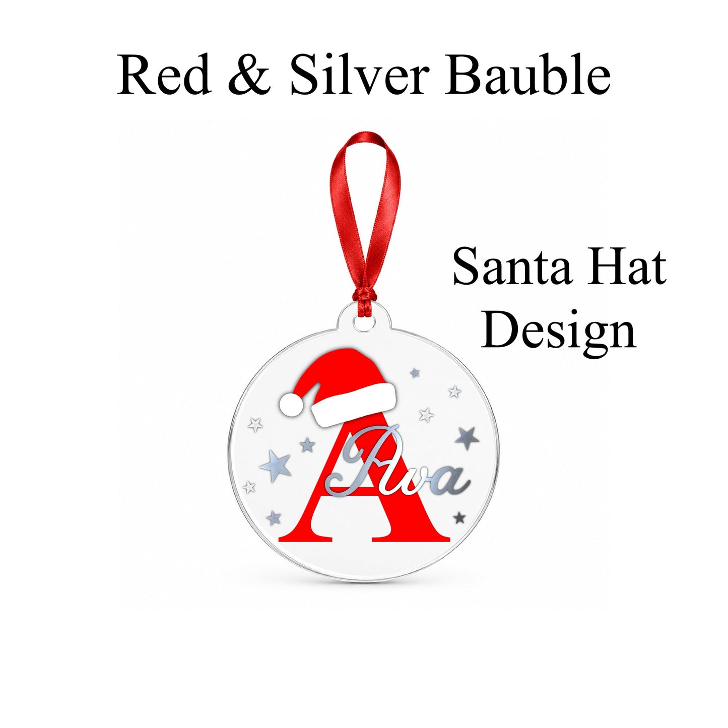 Personalised Acrylic Christmas Bauble | Custom Name Tree Decoration Gift