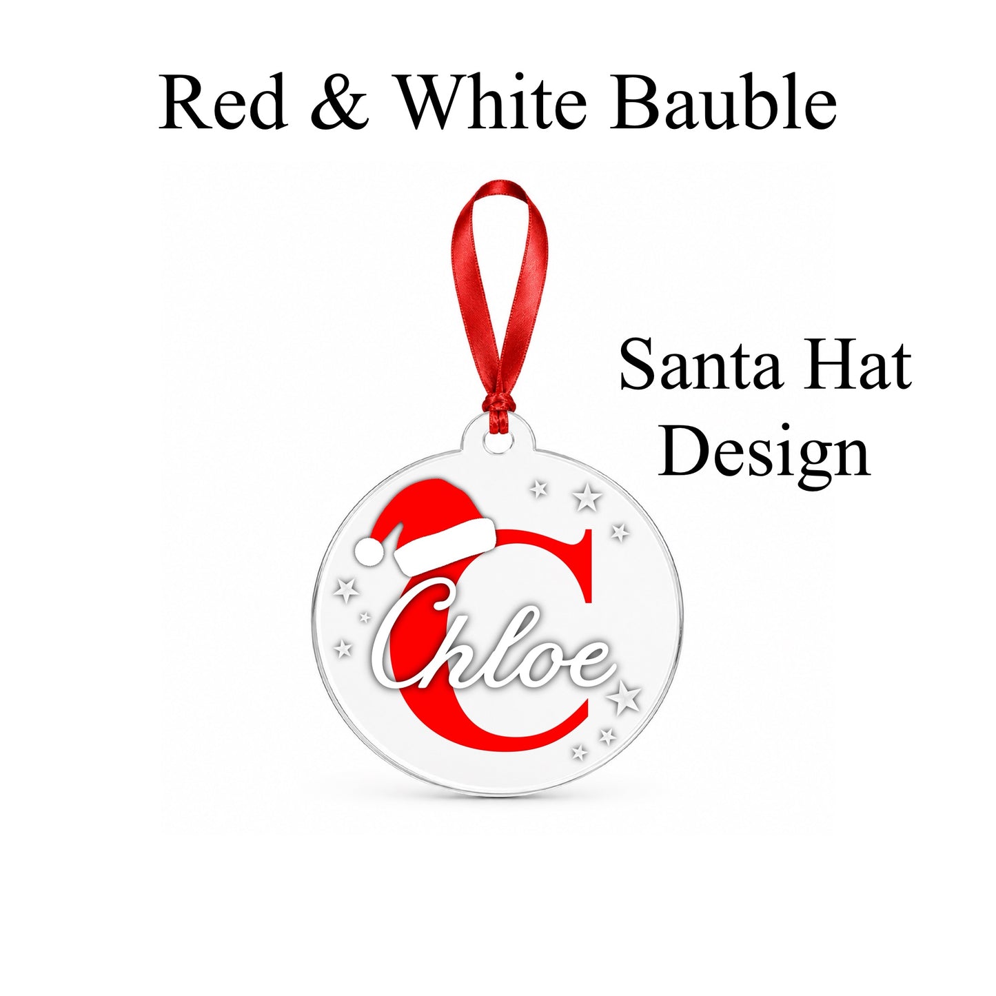 Personalised Acrylic Christmas Bauble | Custom Name Tree Decoration Gift