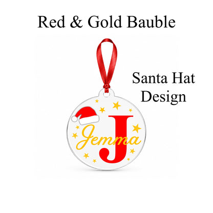 Personalised Acrylic Christmas Bauble | Custom Name Tree Decoration Gift