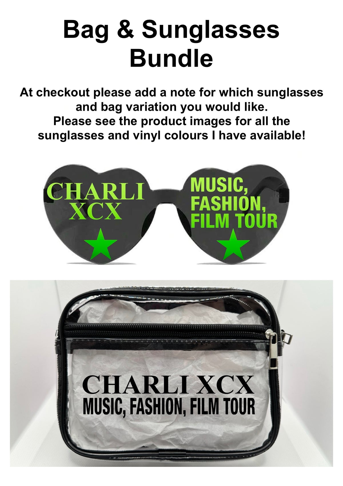 CX 2027 Tour Concert Bag Clear Stadium Approved PVC Concert Crossbody