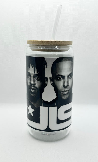 Boyband 16oz Clear Glass Tumbler with Straw