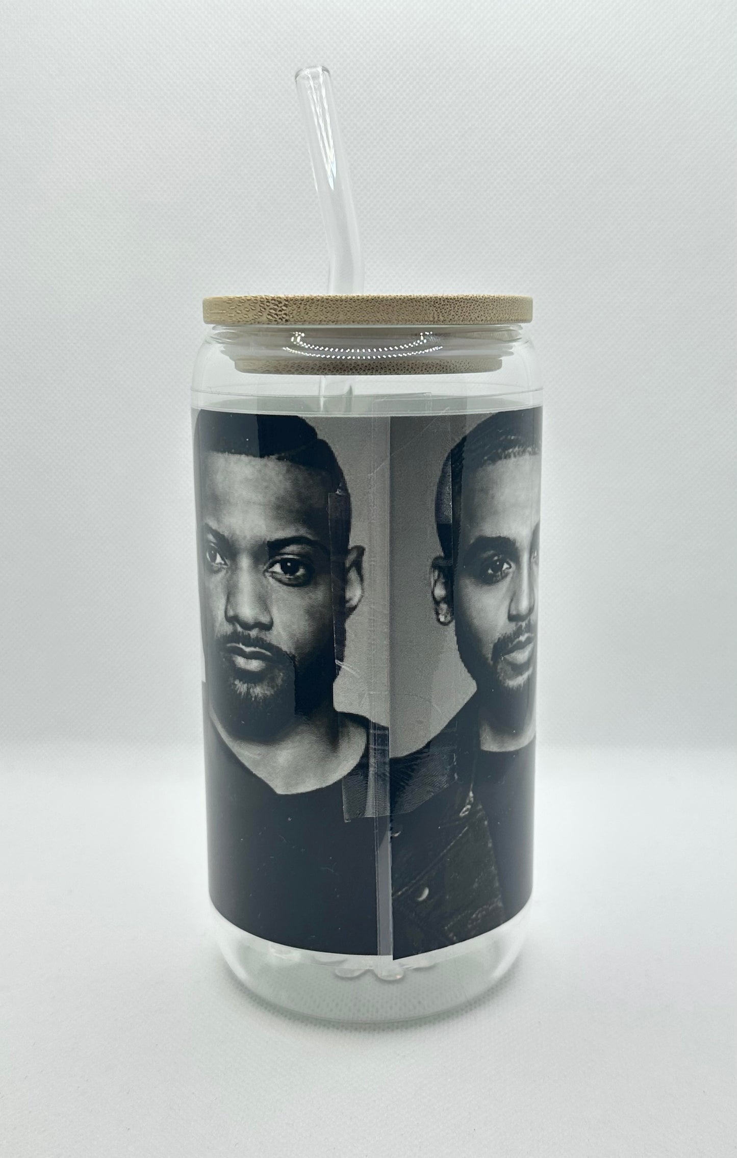 Boyband 16oz Clear Glass Tumbler with Straw