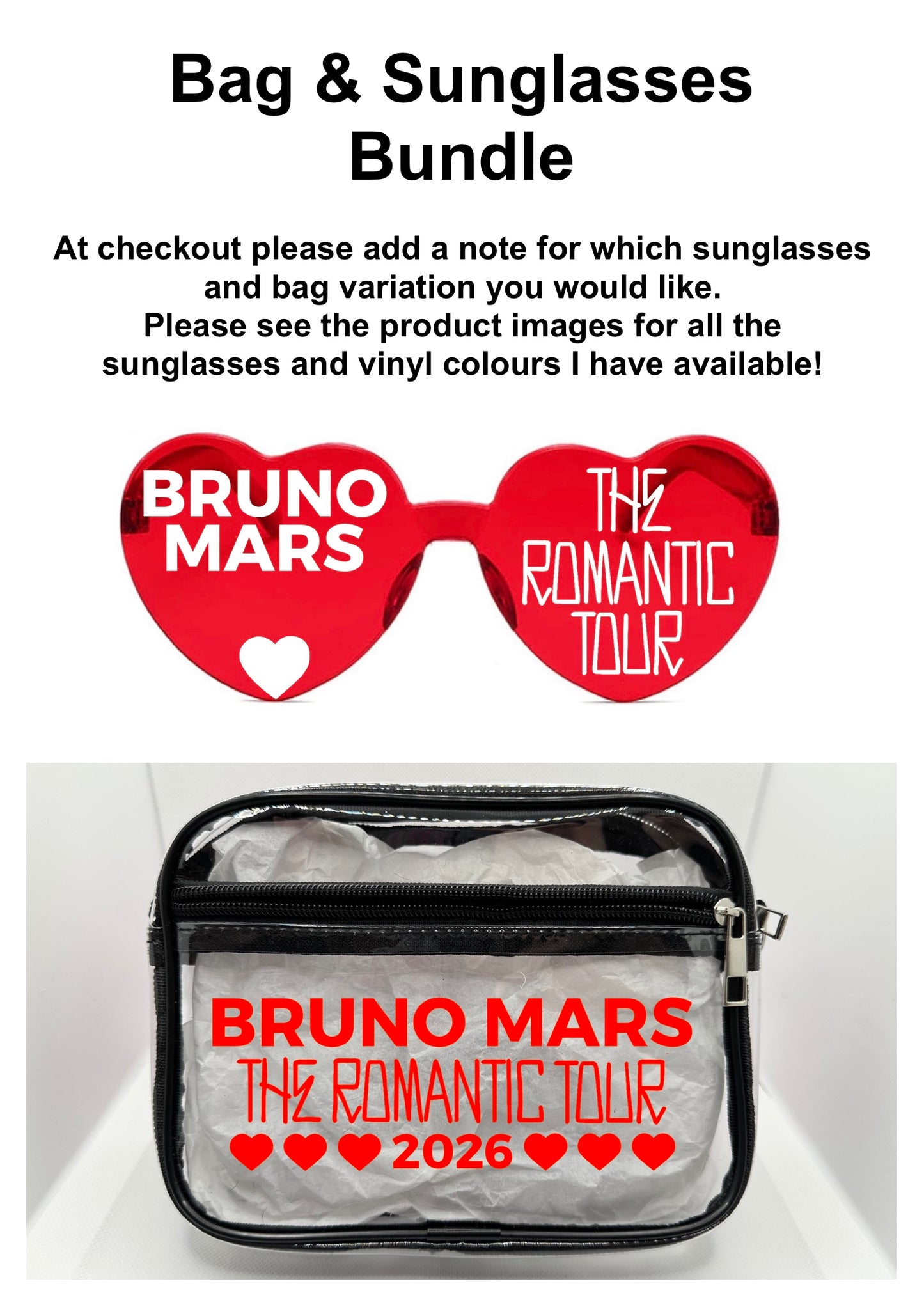 BM 2026 Tour Concert Bag Clear Stadium Approved PVC Concert Crossbody Bag