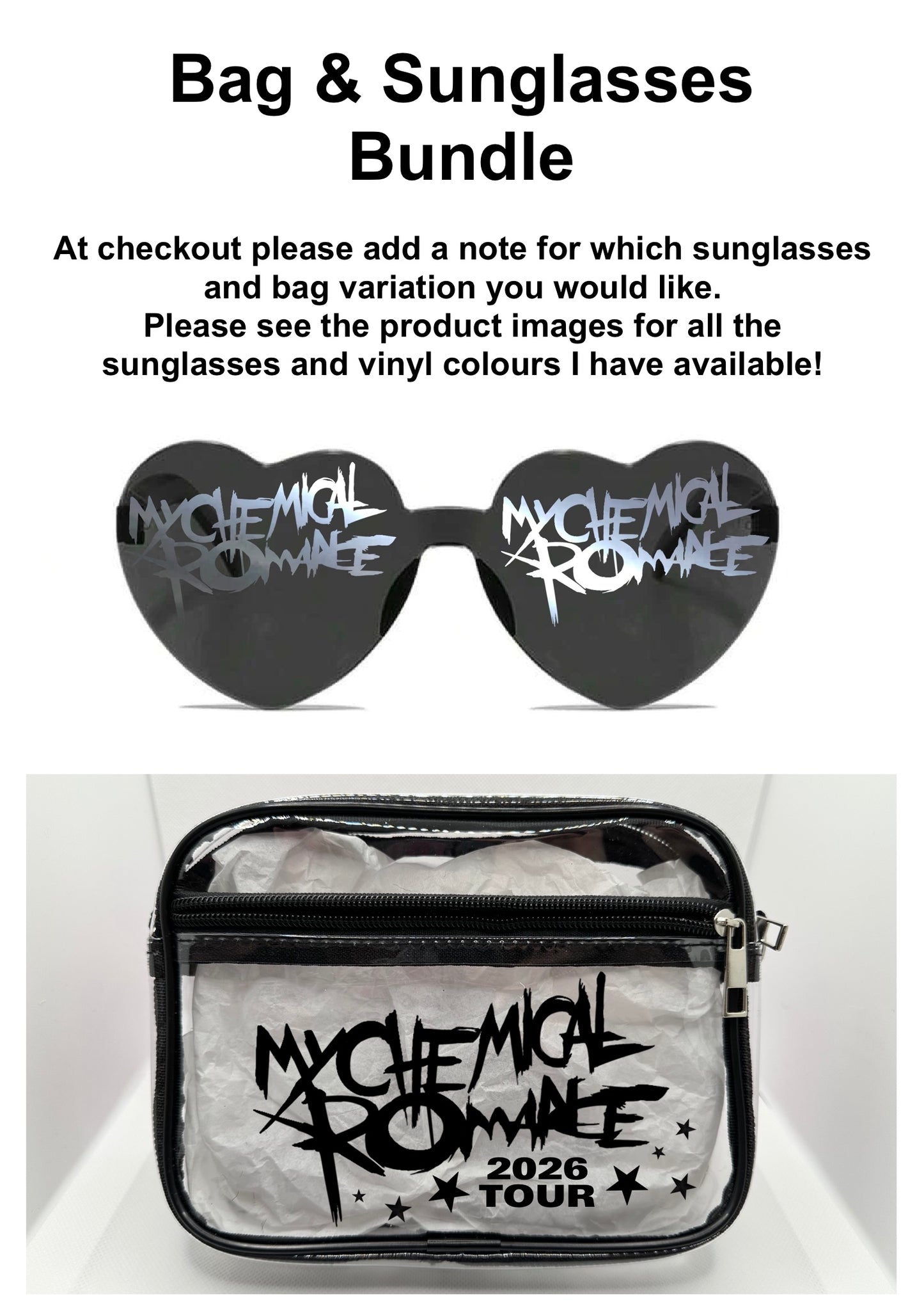 MCR 2026 Tour Concert Bag Clear Stadium Approved PVC Concert Crossbody Bag