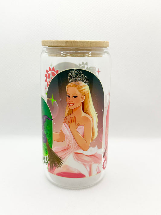 Musical Witches Movie 16oz Glass Tumbler with Straw