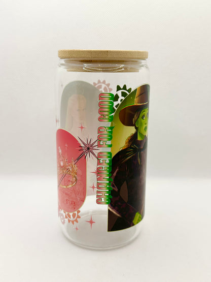Musical Witches Movie 16oz Glass Tumbler with Straw