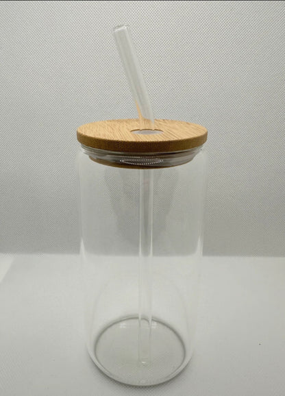 Custom Cowgirl inspired Glass Tumbler with Straw