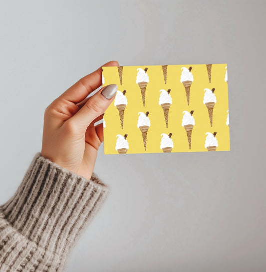 Ice Cream Postcard, Ice Cream Art Print 99p Flake Poster