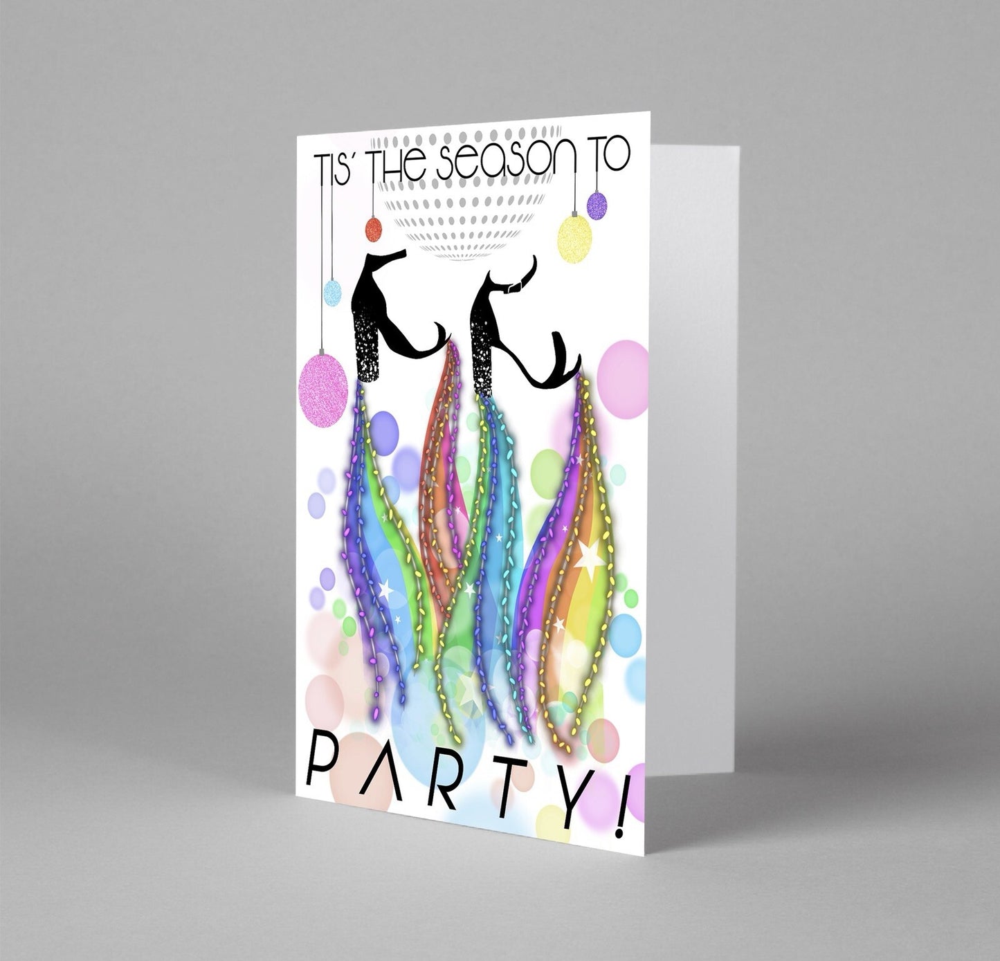Tis The Season To Party Card, Christmas Card, New Years Card, Greetings Cards