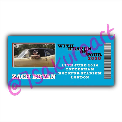 ZB 2026 Tour Souvenir Tickets