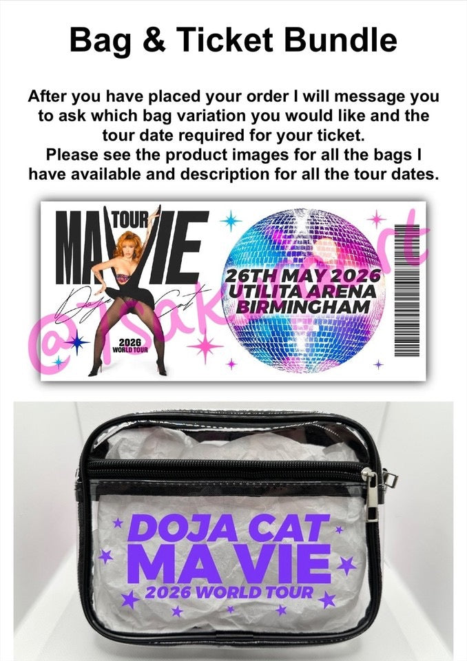DC 2026 Tour Concert Bag Clear Stadium Approved PVC Concert Crossbody Bag