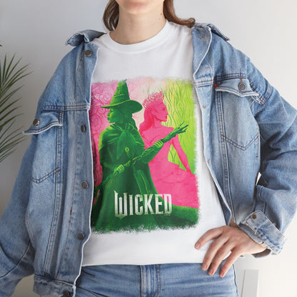 Green & Pink Witches Top