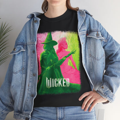 Green & Pink Witches Top