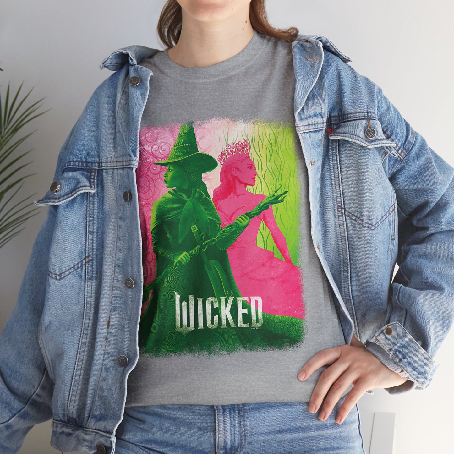 Green & Pink Witches Top