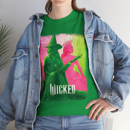 Green & Pink Witches Top