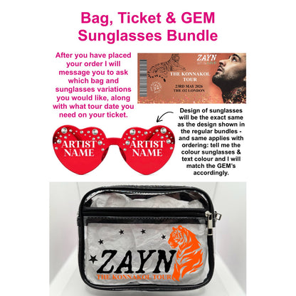 ZM 2026 Tour Concert Bag Clear Stadium Approved PVC Concert Crossbody Bag